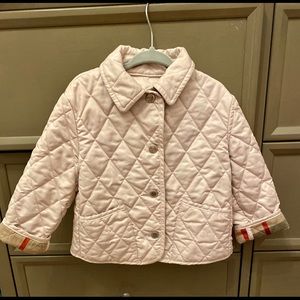 Authentic Burberry little Girl’s quilted jacket